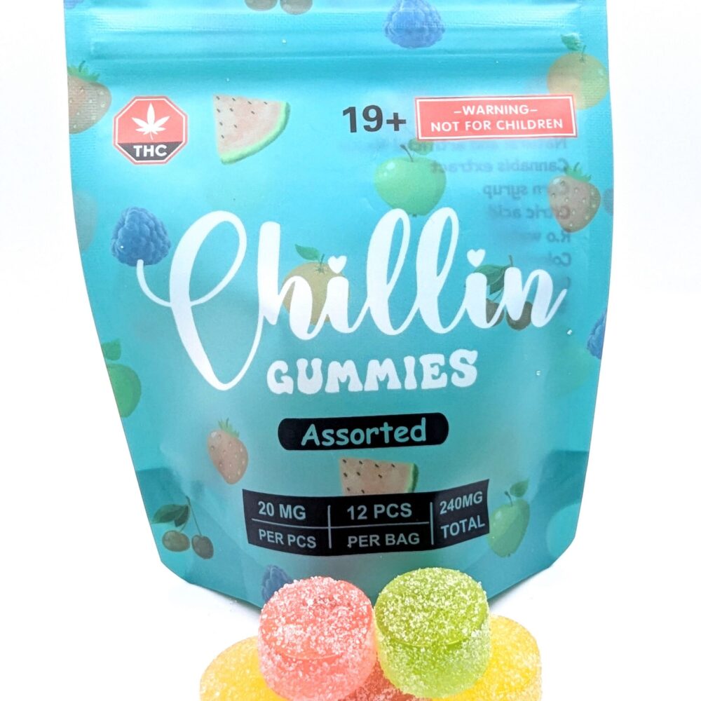 Chillin Gummies Edible ‘Flying’ 240mg THC (12pcs x 20mg) - Assorted