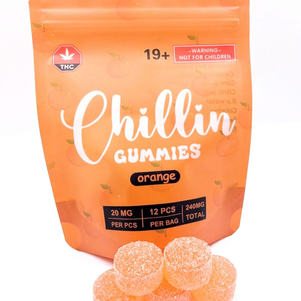 Chillin Gummies Edible ‘Flying’ 240mg THC (12pcs x 20mg) - Orange