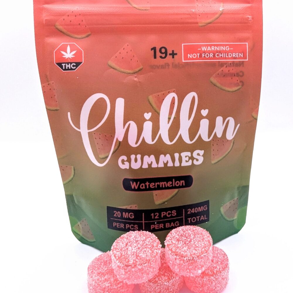 Chillin Gummies Edible ‘Flying’ 240mg THC (12pcs x 20mg) - Watermelon