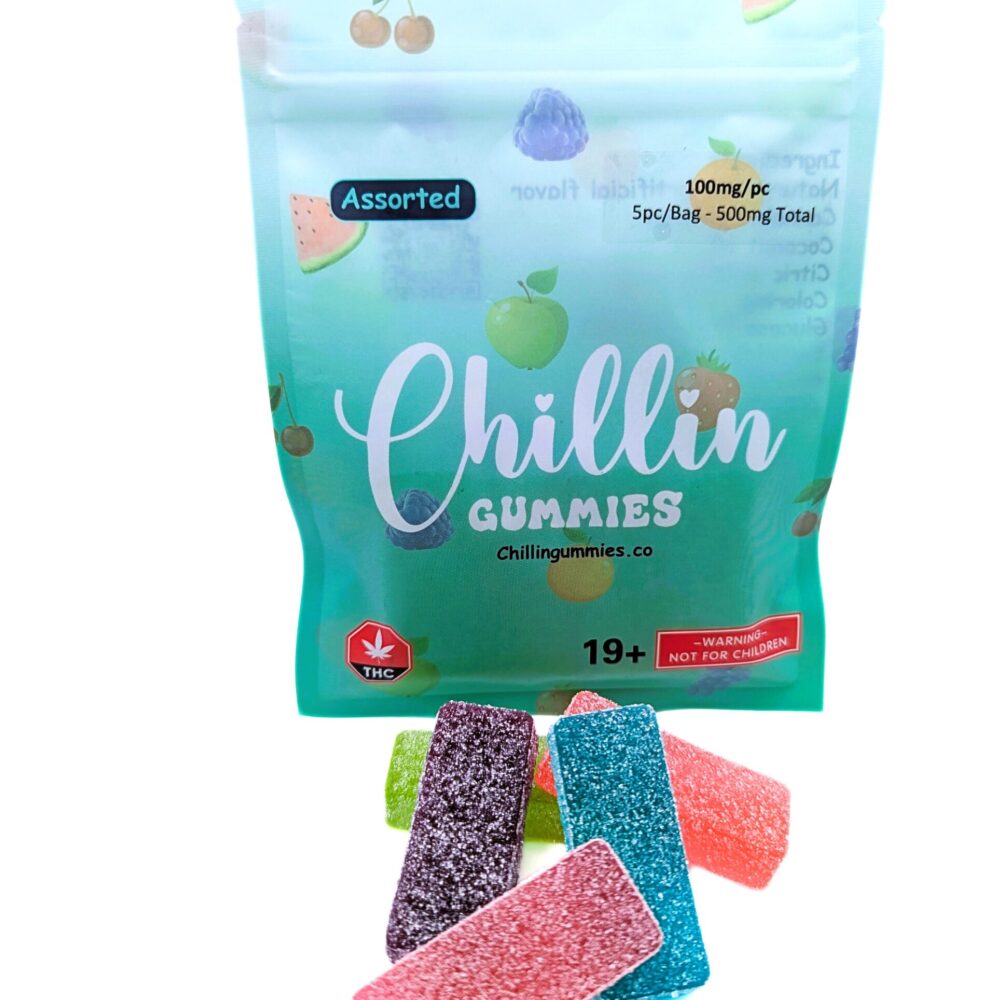 Chillin Gummies 'Extreme' 500mg THC (5pcs x 100mg) - Assorted