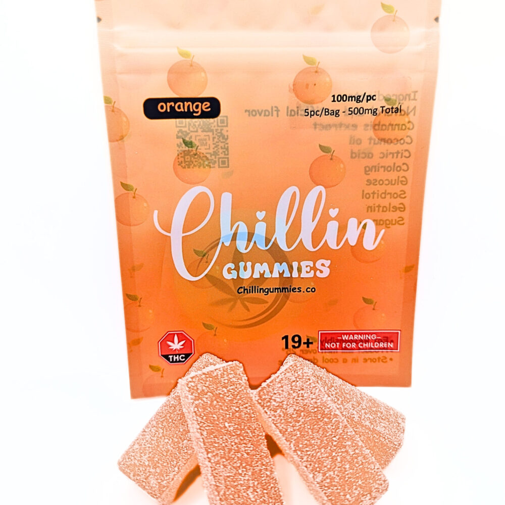 Chillin Gummies 'Extreme' 500mg THC (5pcs x 100mg) - Orange