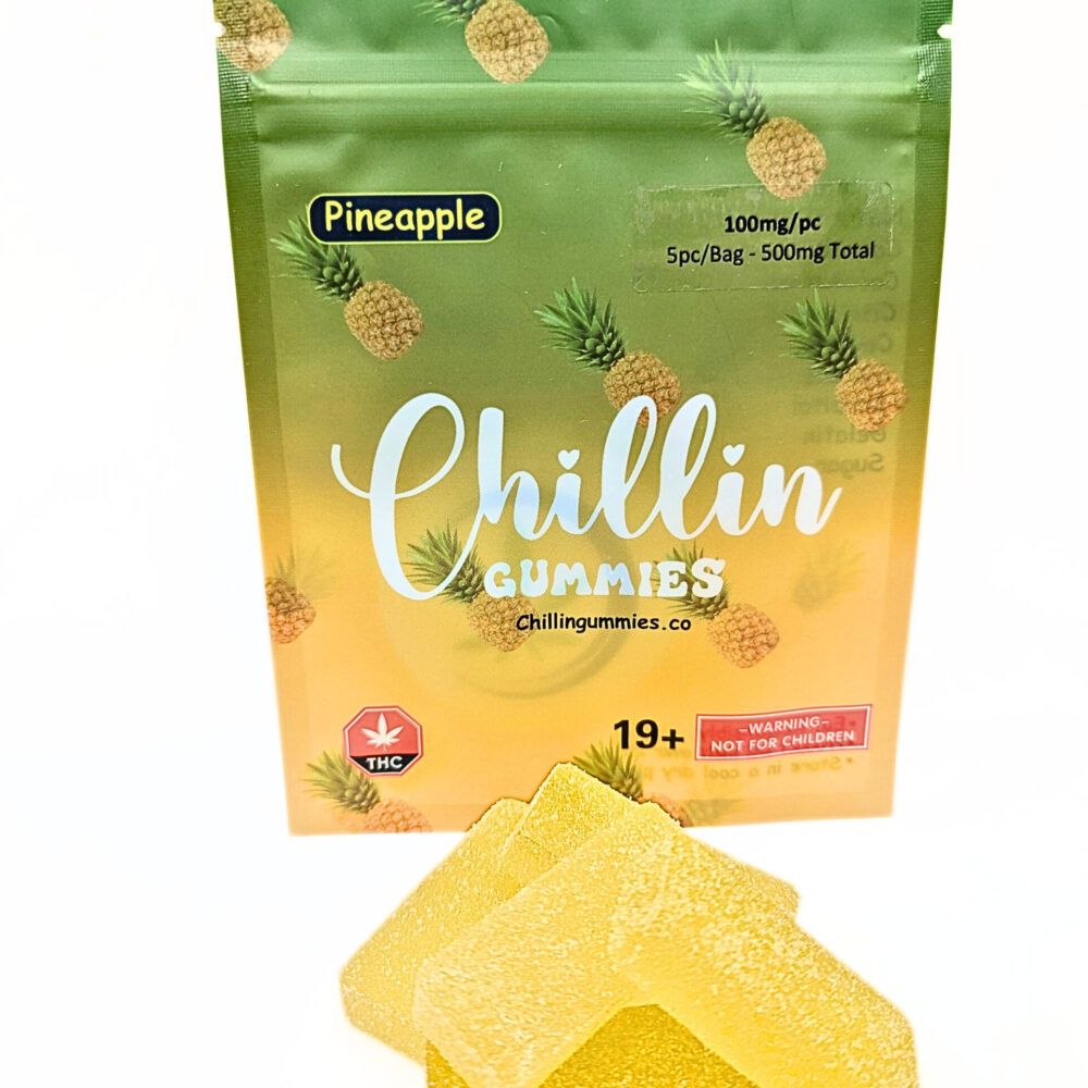 Chillin Gummies 'Extreme' 500mg THC (5pcs x 100mg) - Pineapple