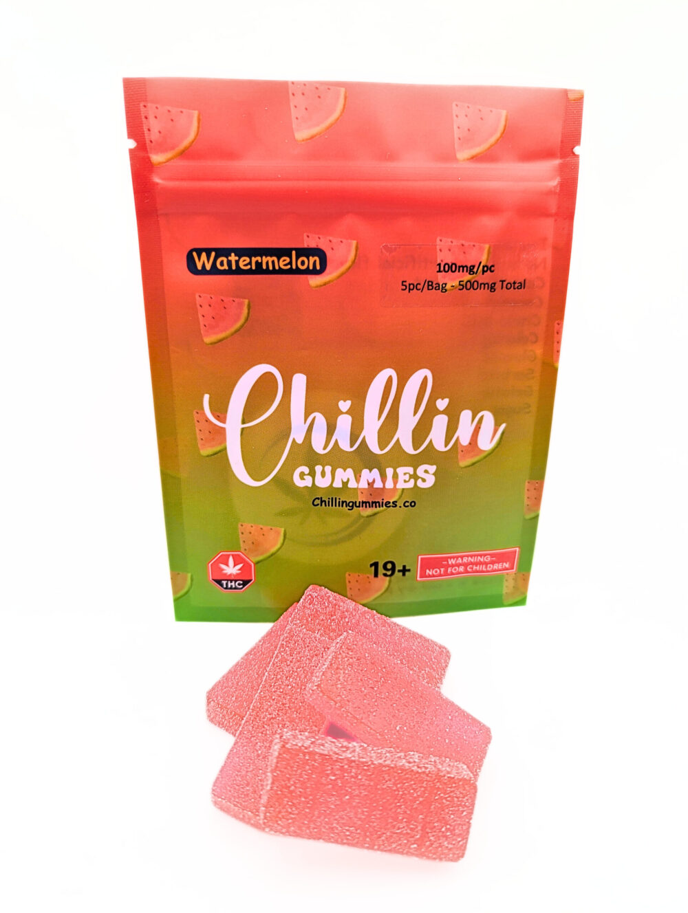 Chillin Gummies 'Extreme' 500mg THC (5pcs x 100mg) - Watermelon